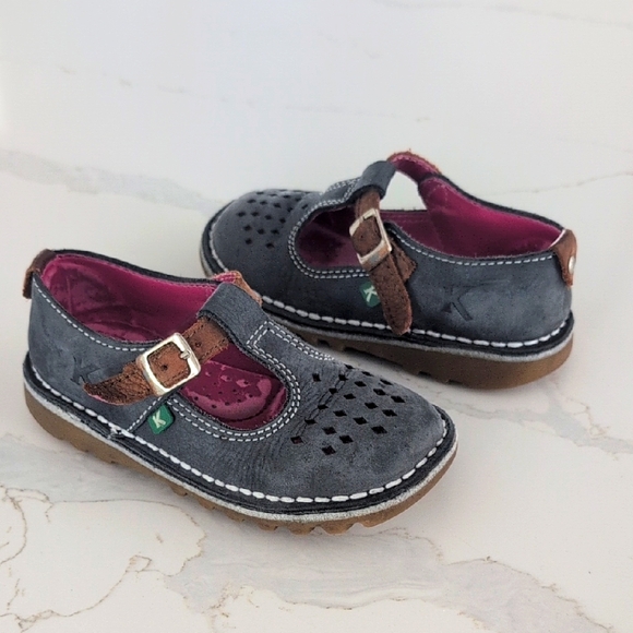 Kickers Other - Kickers Gray and Brown Dress Shoes with Buckle 10US
